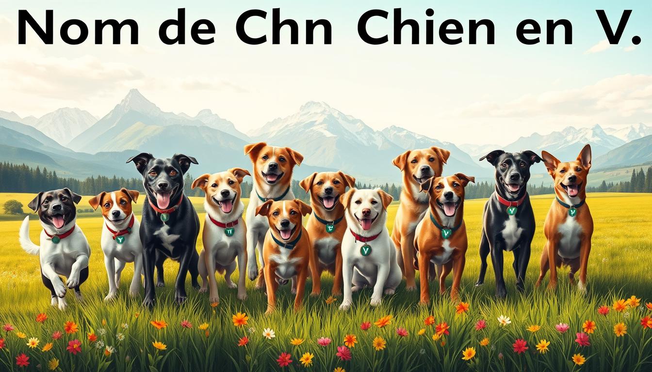 nom de chien en v