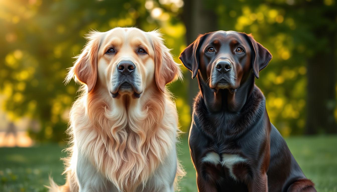 golden retriever et labrador