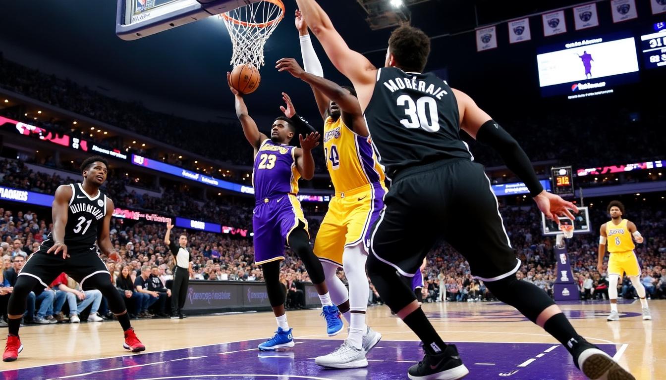 découvrez les moments clés de l'affrontement intense entre les lakers et les brooklyn nets, avec un retour détaillé sur les actions décisives et les performances marquantes.