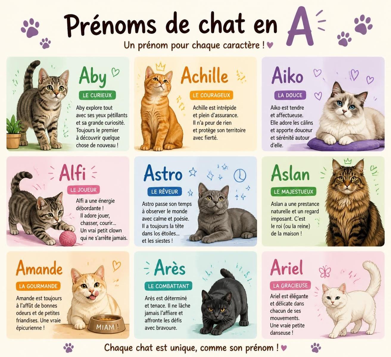 découvrez notre guide pour trouver le meilleur nom de chat commençant par la lettre a, parfait pour votre félin.