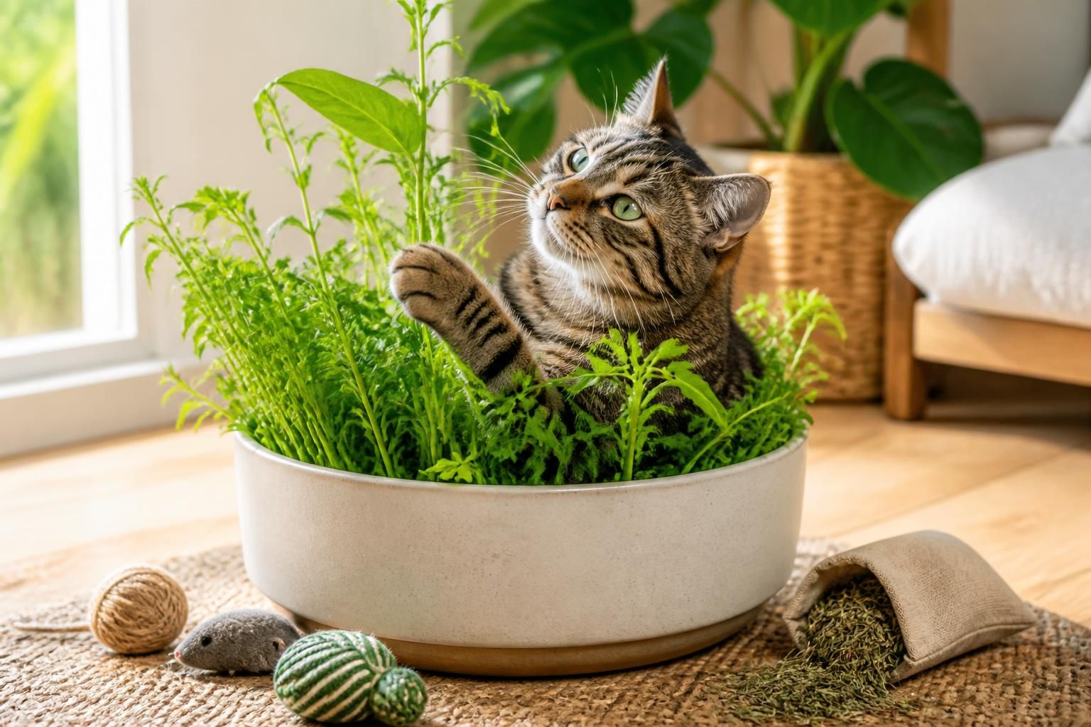 découvrez tout ce qu'il faut savoir sur l'herbe à chat : ses bienfaits pour la santé de votre félin et les meilleures façons de l'utiliser au quotidien.