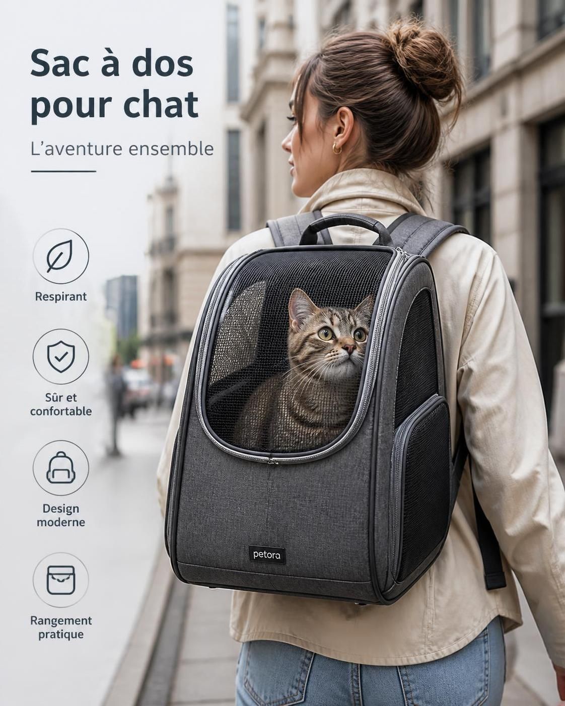 découvrez le sac à dos chat, un accessoire à la fois pratique et tendance, parfait pour les amateurs de félins souhaitant allier style et fonctionnalité au quotidien.